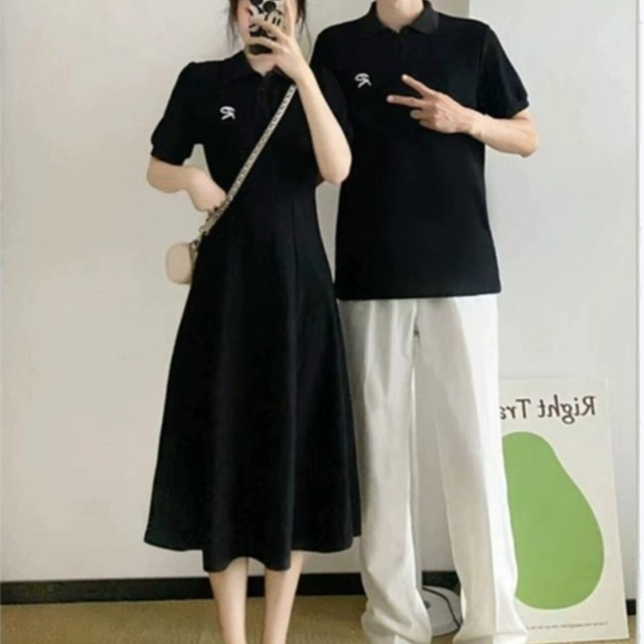 ペアルック Disoo特別カップル半袖T＋スカートとコートのサマースーツ