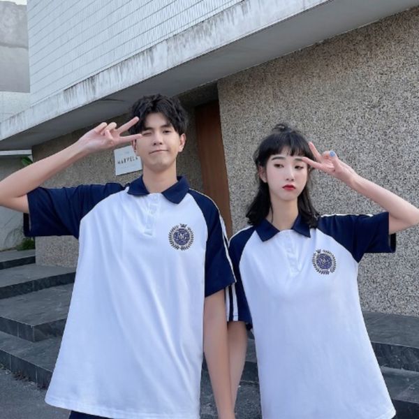 学生風 カジュアルポロシャツ＆パンツ（シミラールック）