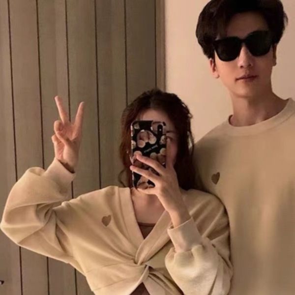 ペアルック 韓国風 ハートペア ワンピース＆トレーナー