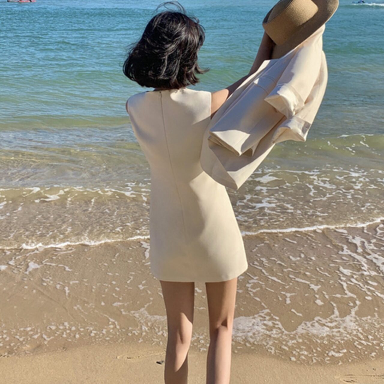 キャンディカラー ノースリーブワンピ（フランス風） 双子コーデに◎