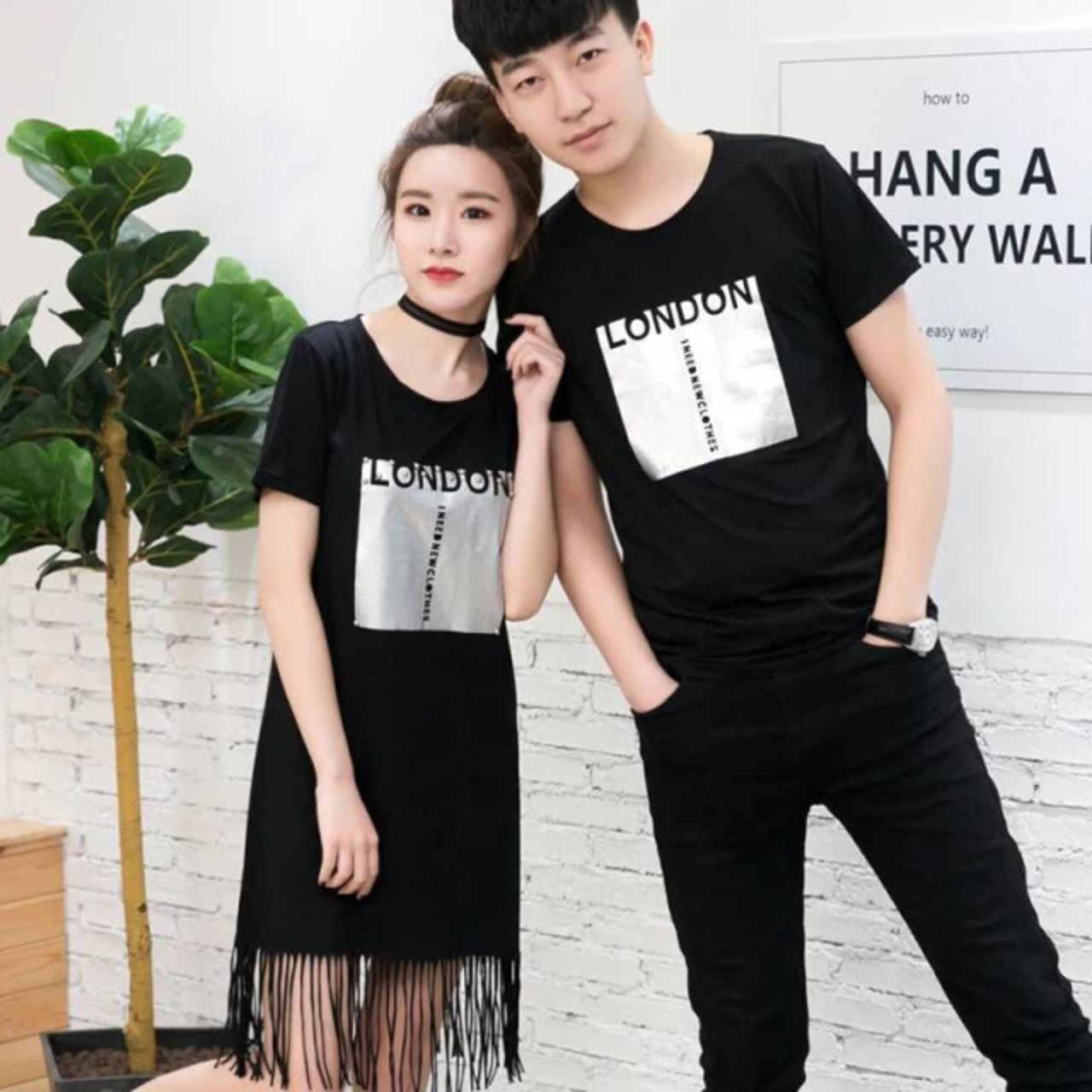 シミラールック メンズT＆レディースワンピ