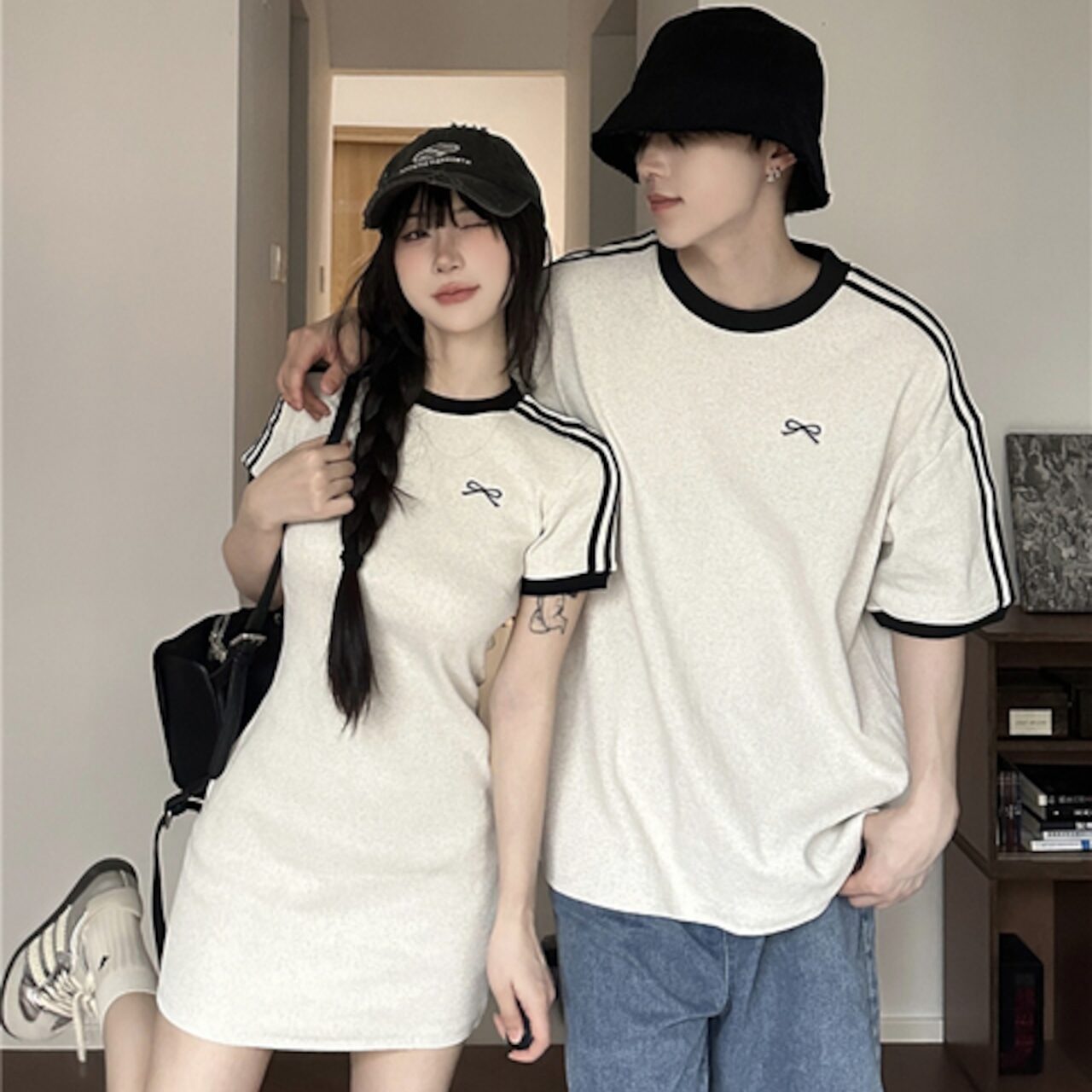 トレンドデザイン カップルTシャツ＆ワンピース