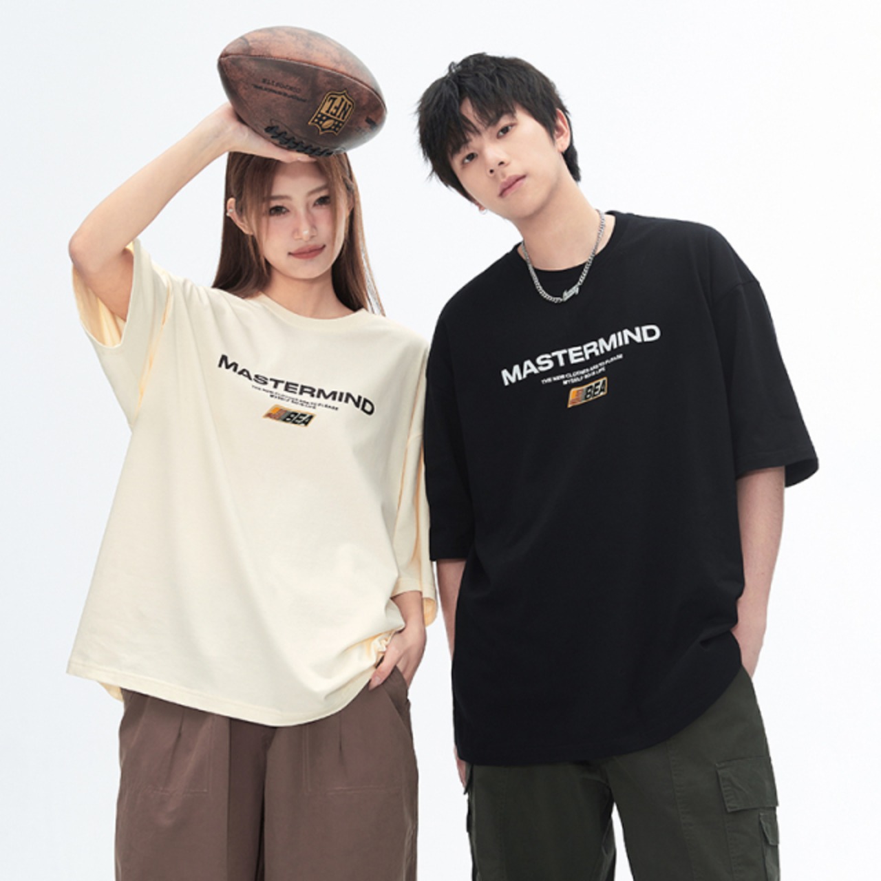 ペアルック アーバンスマート カジュアルTシャツ