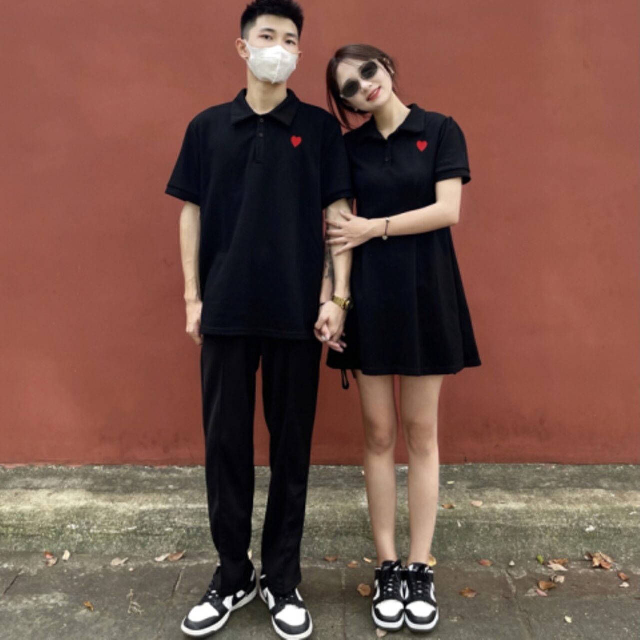 ワンポイント ポロワンピ付き ペアルックポロシャツ