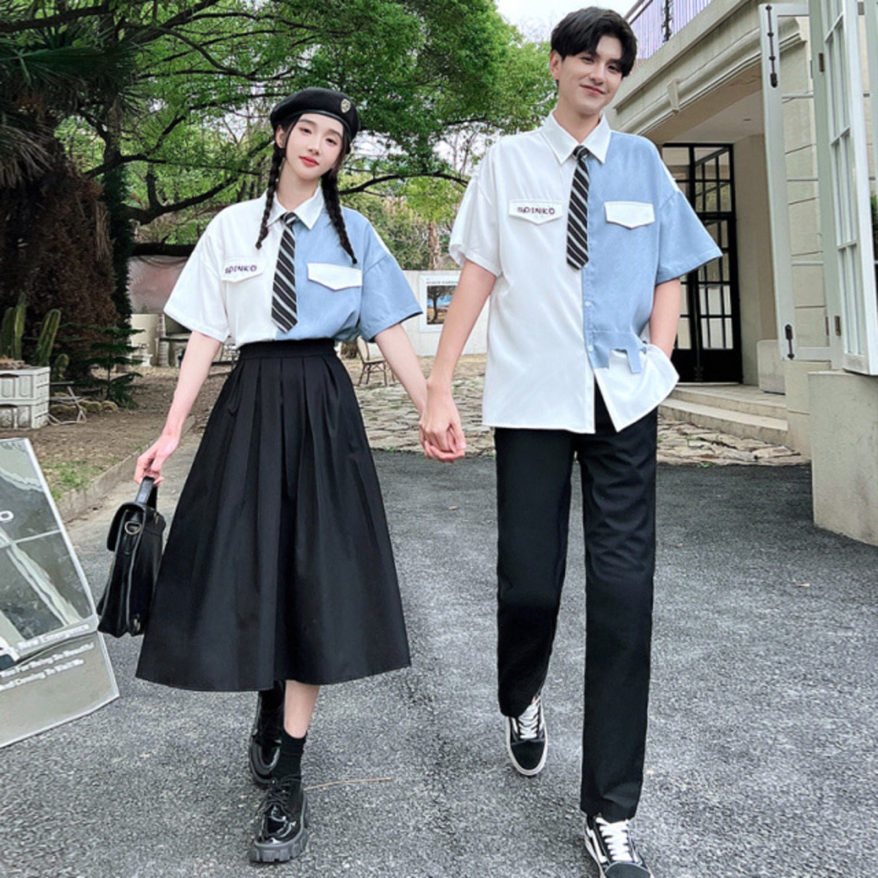制服風 カップルシャツ