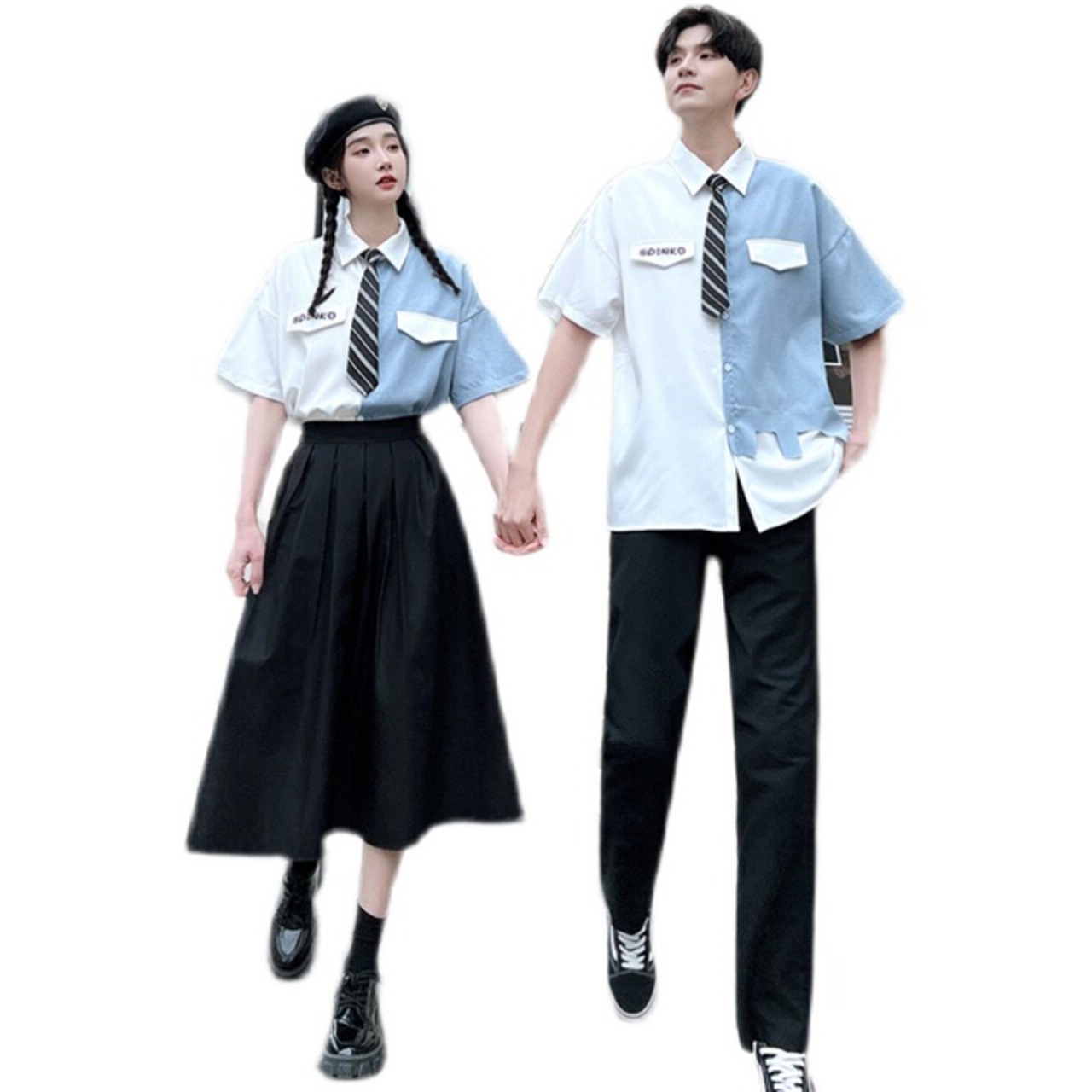 制服風 カップルシャツ