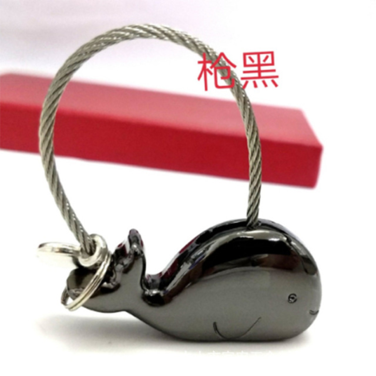 かわいいマグネット式 イルカカップル ペアキーホルダー