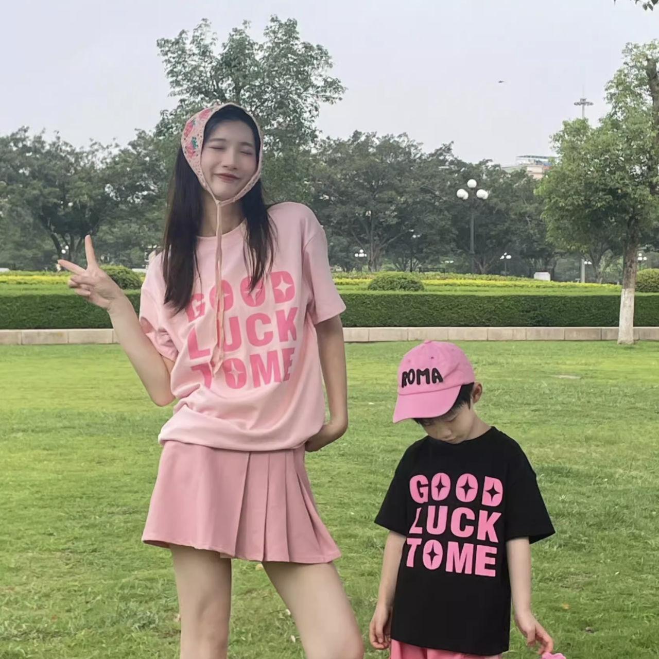 親子ペアルック おしゃれストリート 半袖 母娘Tシャツ