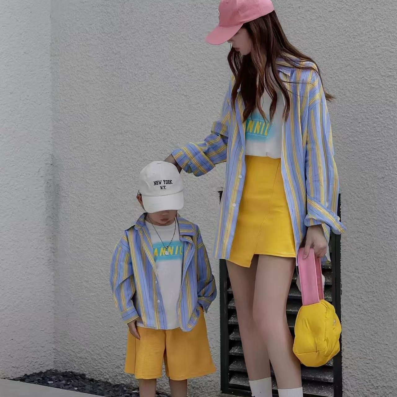 親子ペアルック やわらか純綿 思い出づくり 母娘シャツ