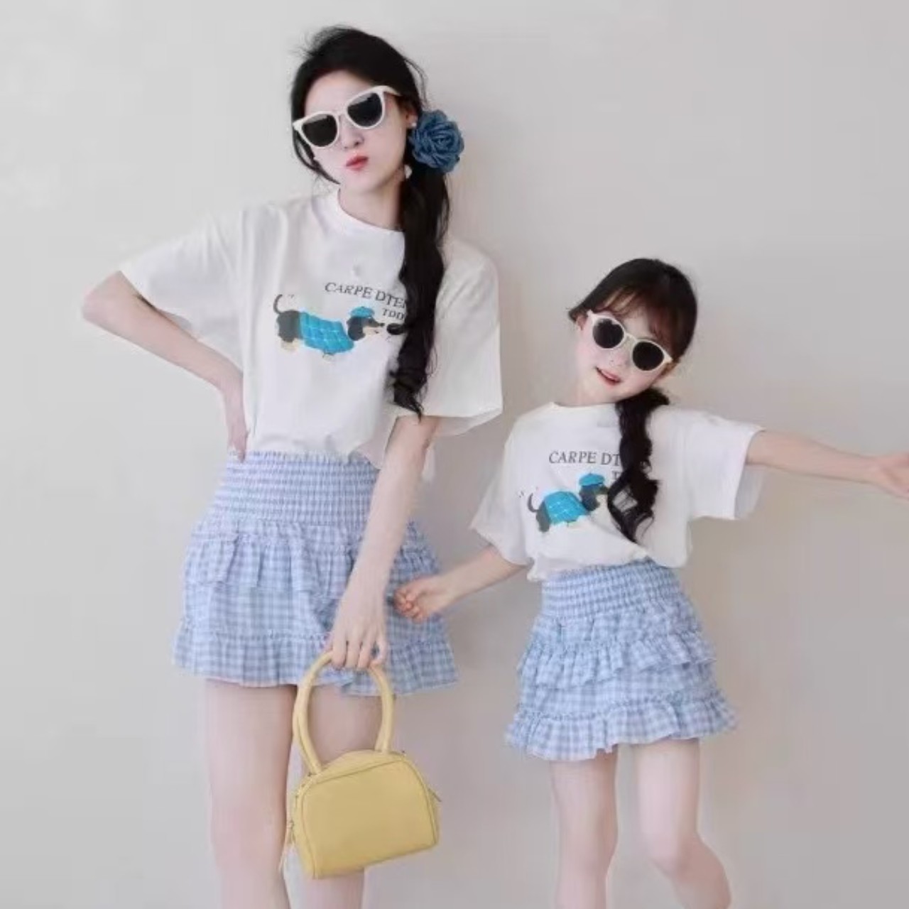 親子ペアルック ダックスフンドTシャツ