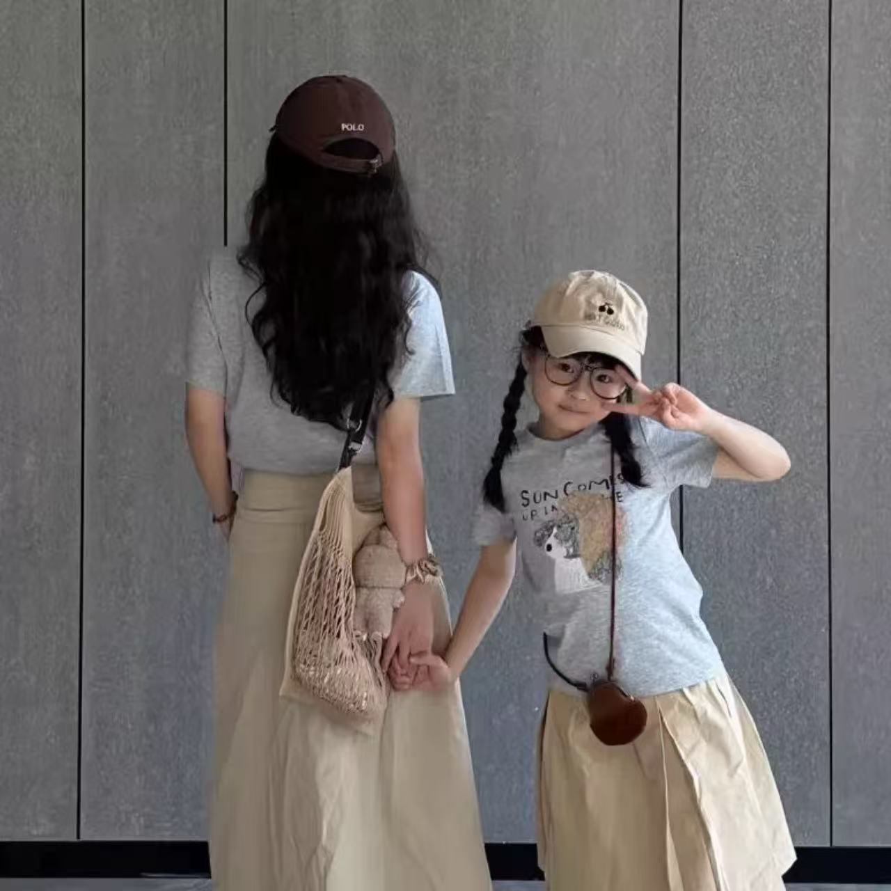 親子ペアルック パーマネントドッグTシャツ