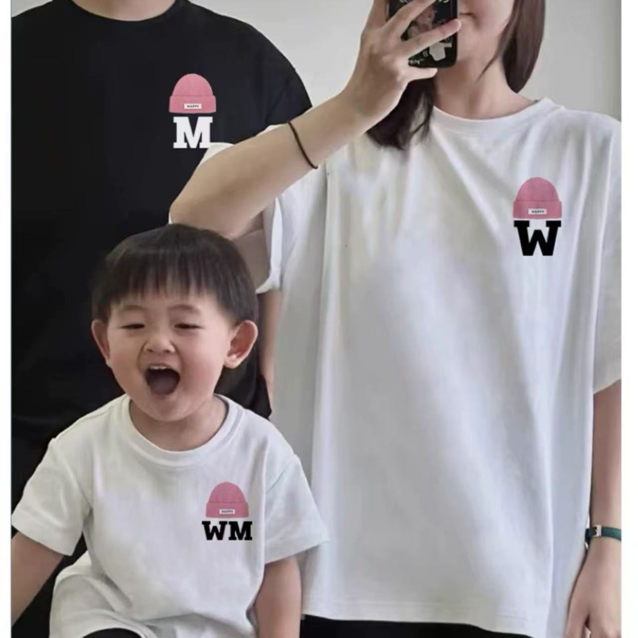親子ペアルック MWニット帽Tシャツ