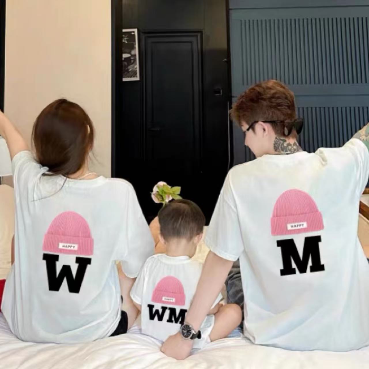 親子ペアルック MWニット帽Tシャツ