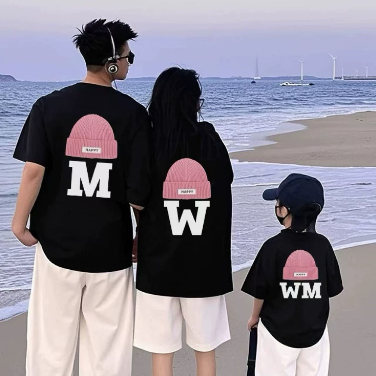 親子ペアルック MWニット帽Tシャツ