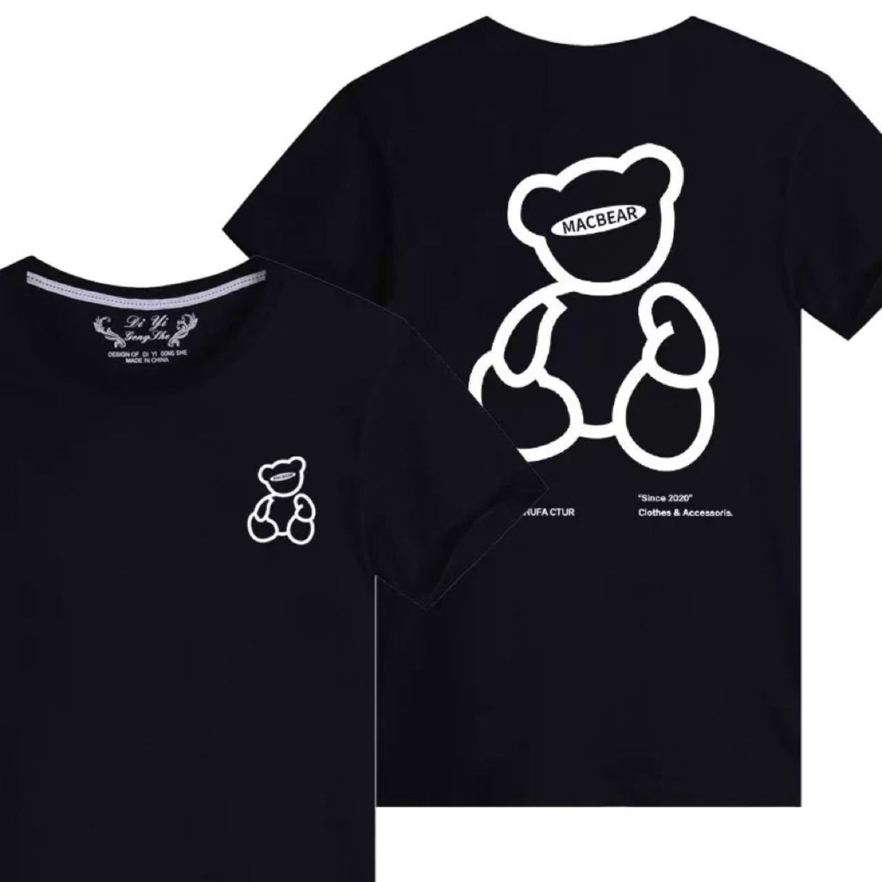 親子ペアルック MACBEARプリントTシャツ