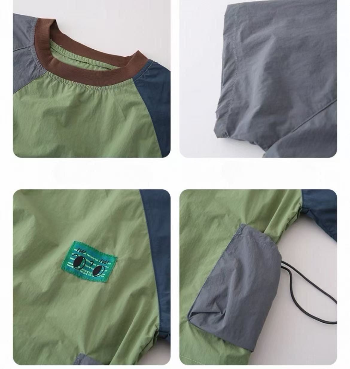 親子ペアルック 配色Tシャツ＆リンクワンピース