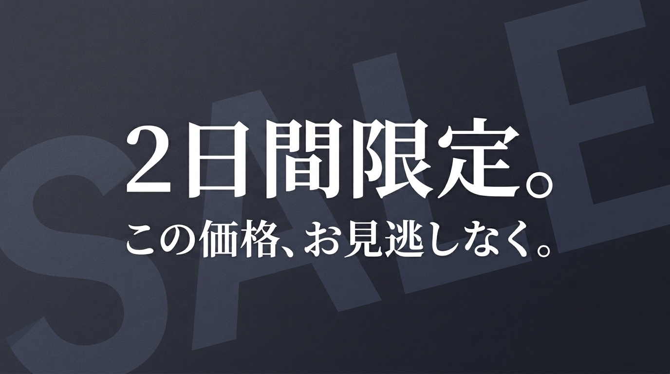 2日間限定セール