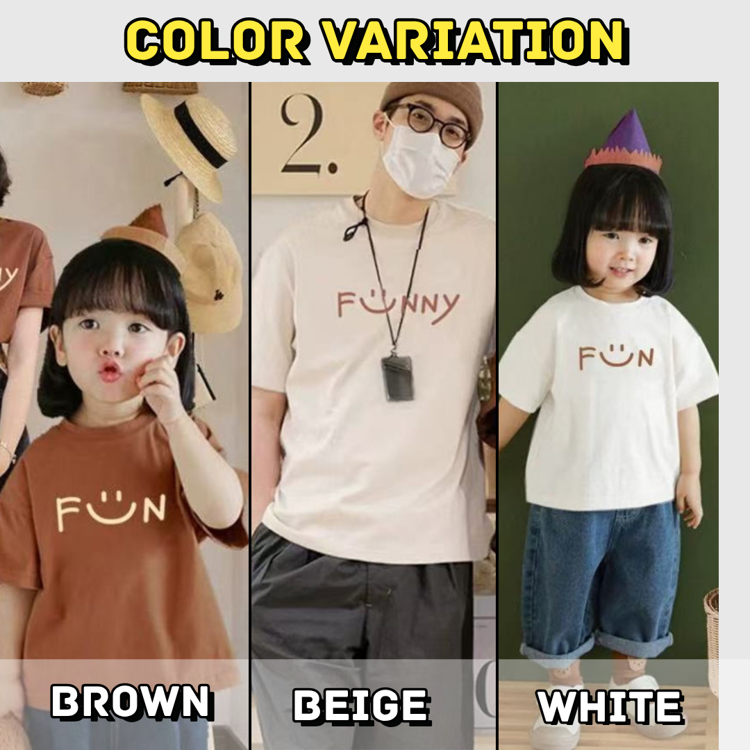 親子ペアルック 手書き風ファニーTシャツ