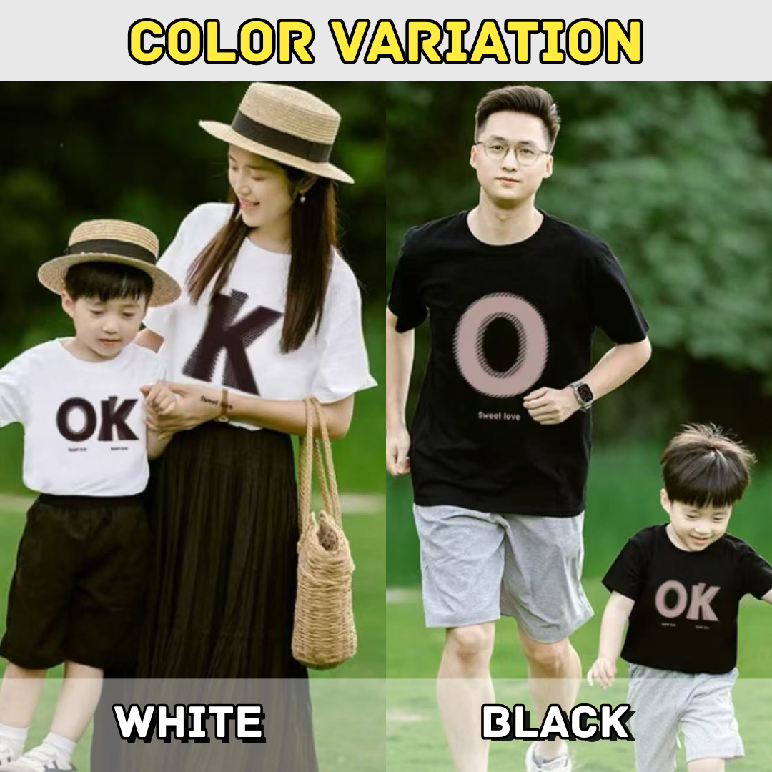 親子ペアルック OKおそろい家族リンクTシャツ