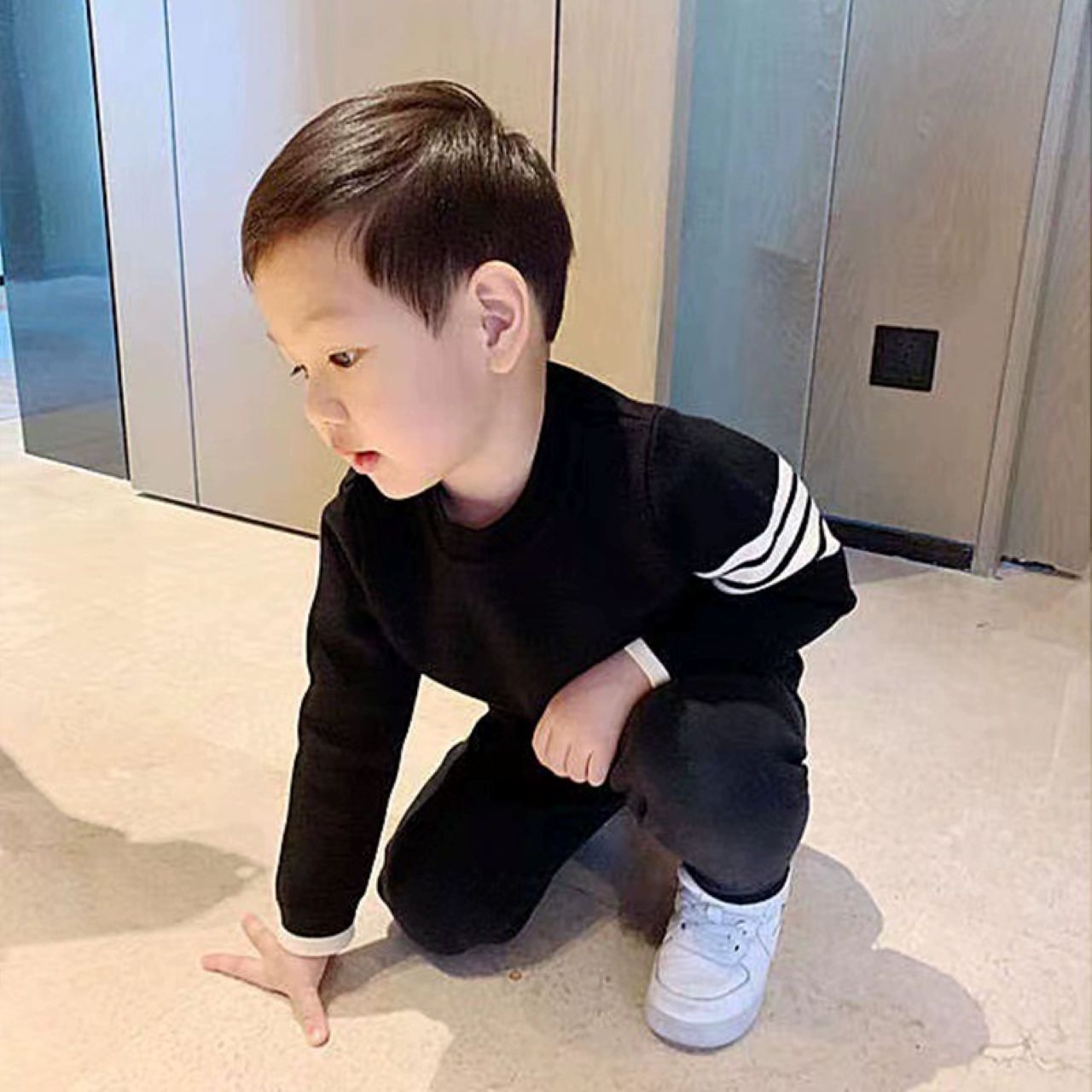 親子ペアルック ボーダー ニット セーター おしゃれ 高級感
