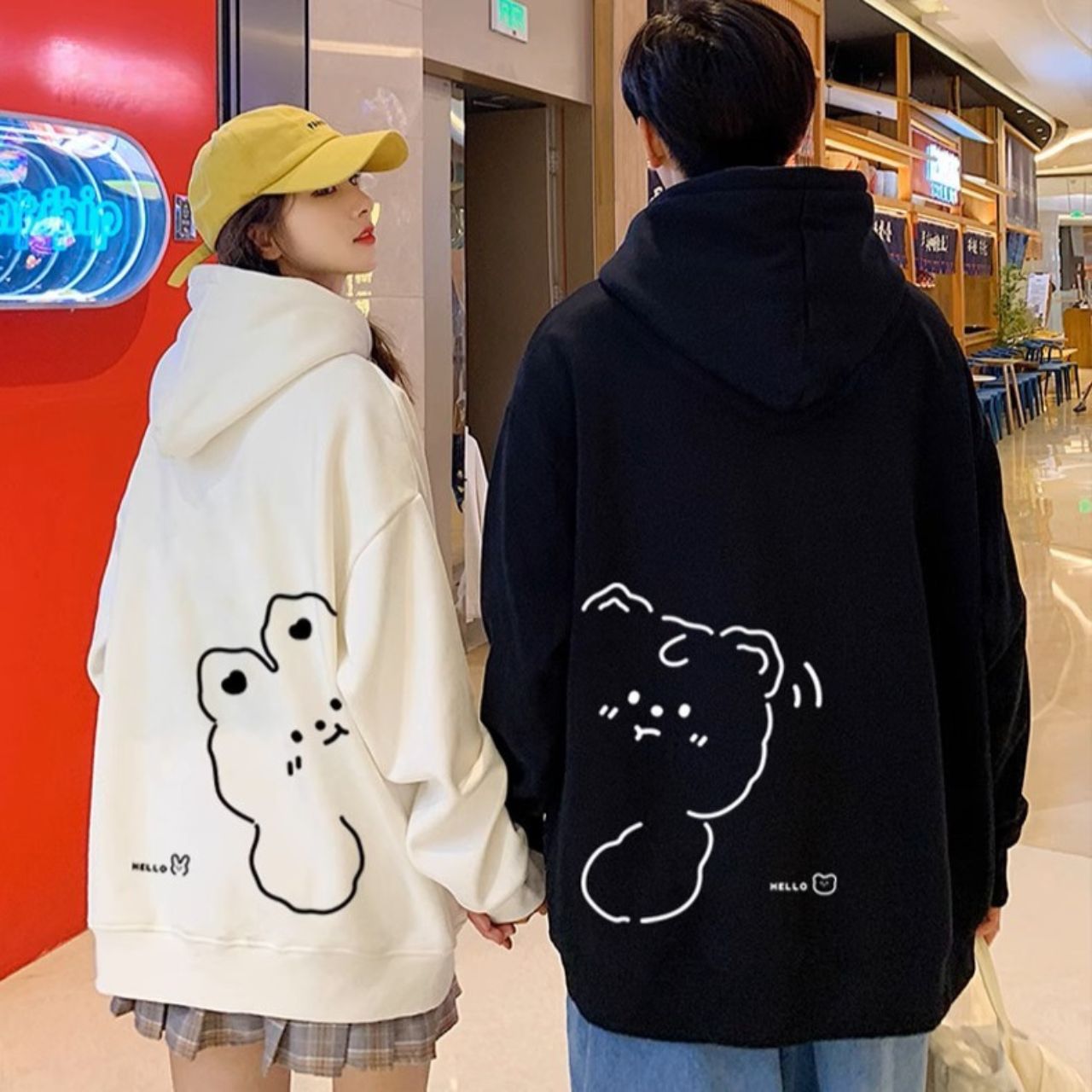 カップルペアルック もふもふベアパーカー 【2点セット】 ユニセックス