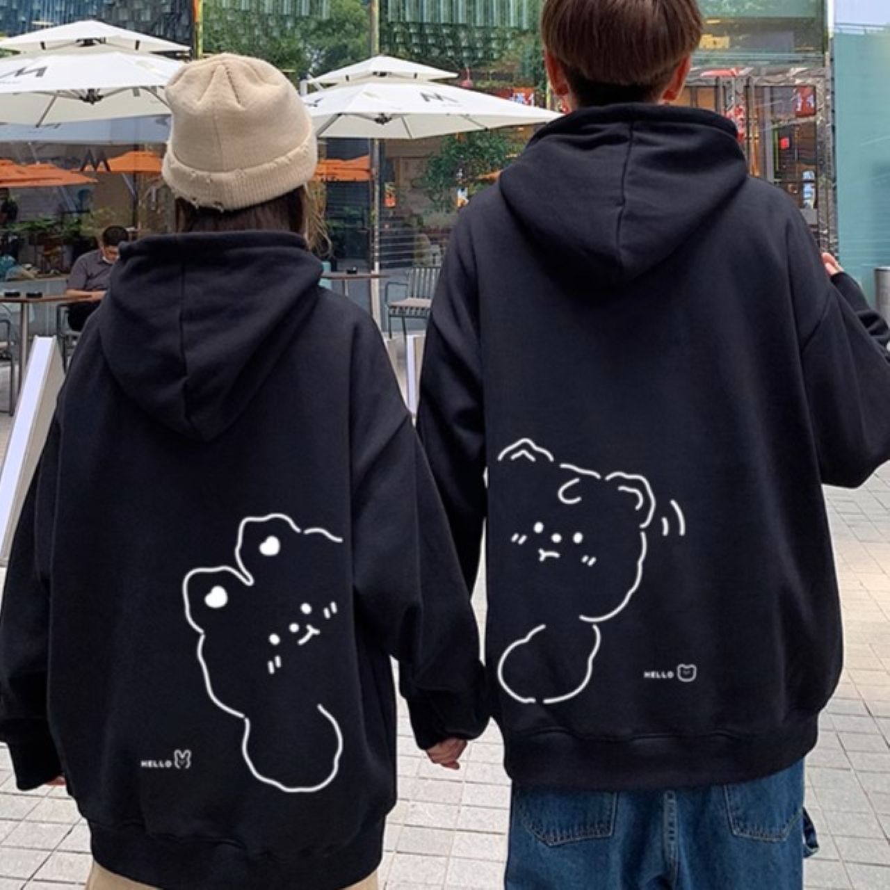 カップルペアルック もふもふベアパーカー 【2点セット】 ユニセックス