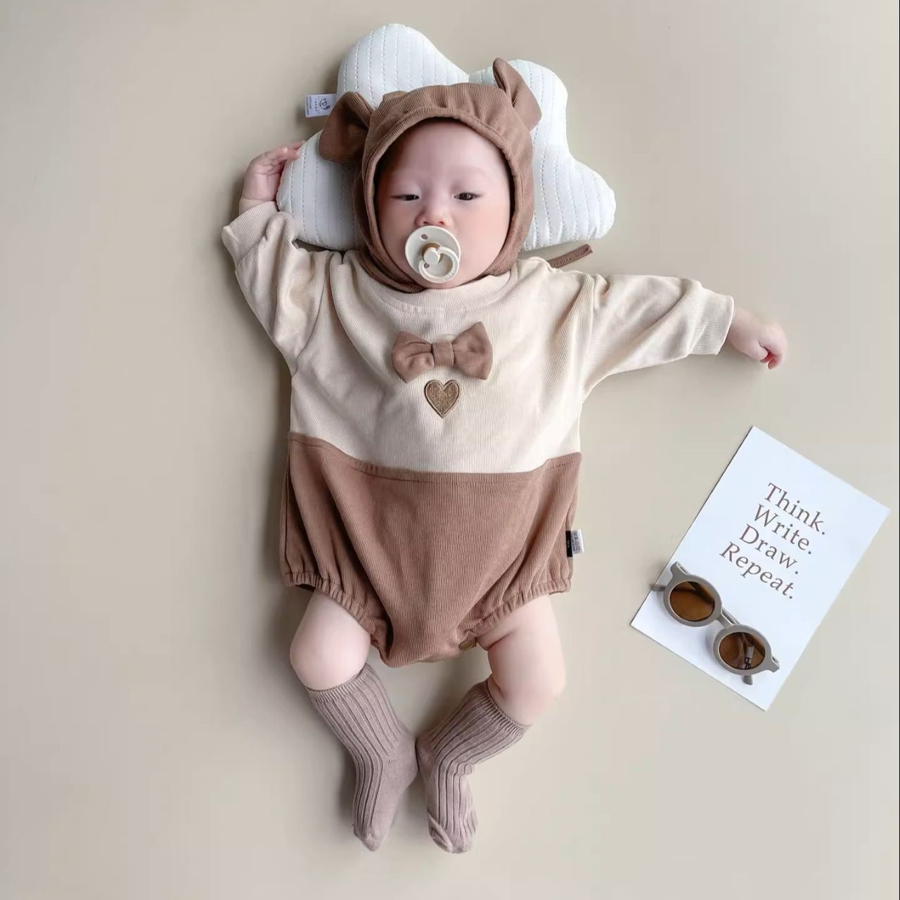 親子ペアルック ハートモチーフ トレーナー＆ワンピース＆ロンパース