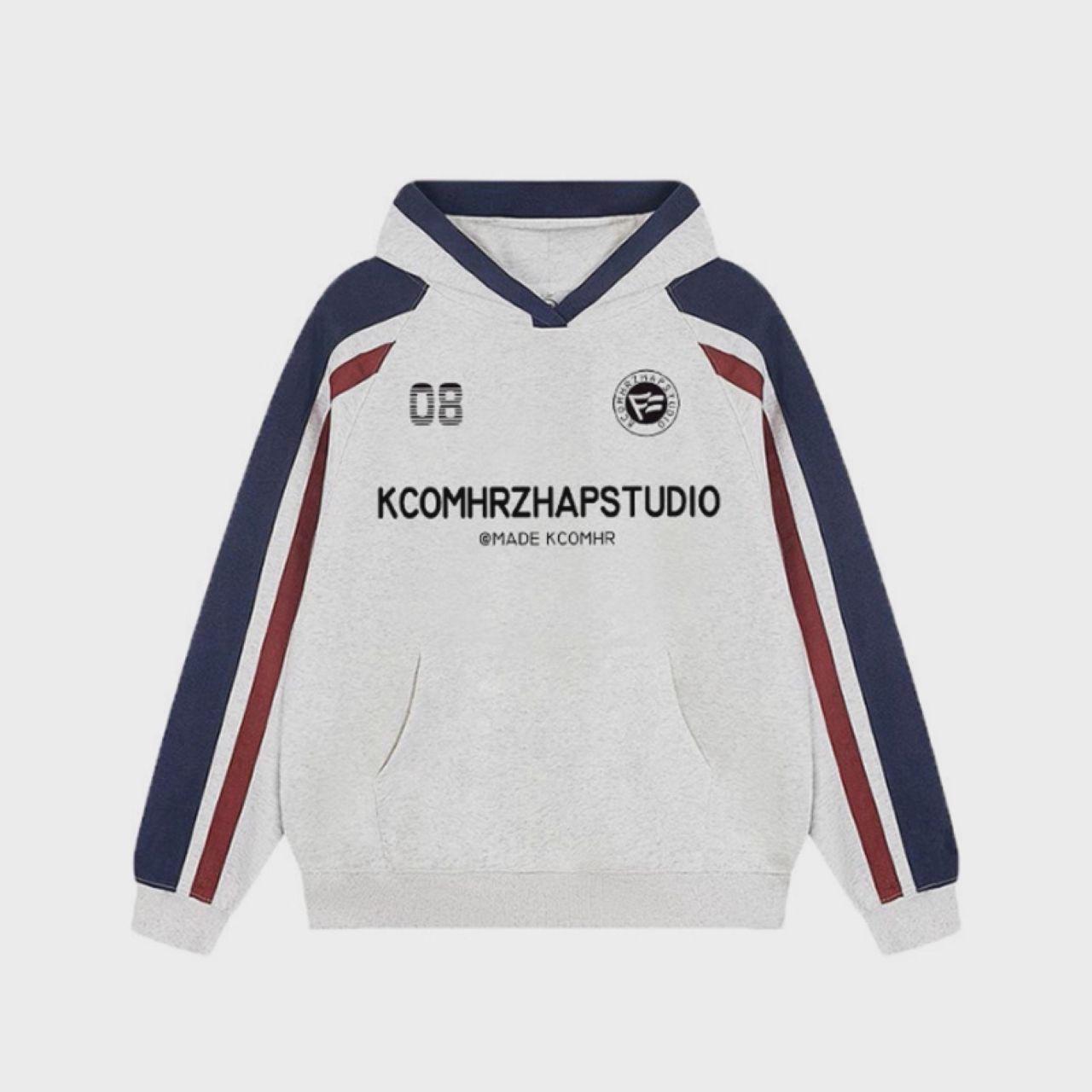 カップルペアルック ヴィンテージカラー配色パーカー【2点セット】