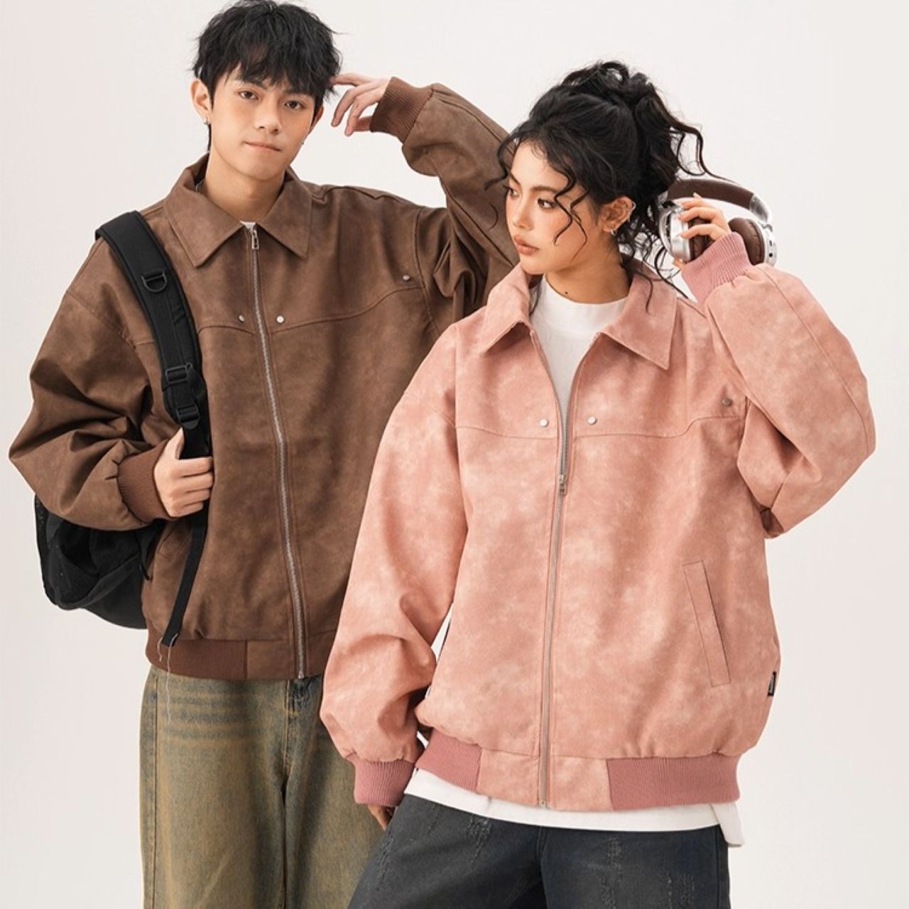 カップルペアルック クラシック 襟付きジャケット