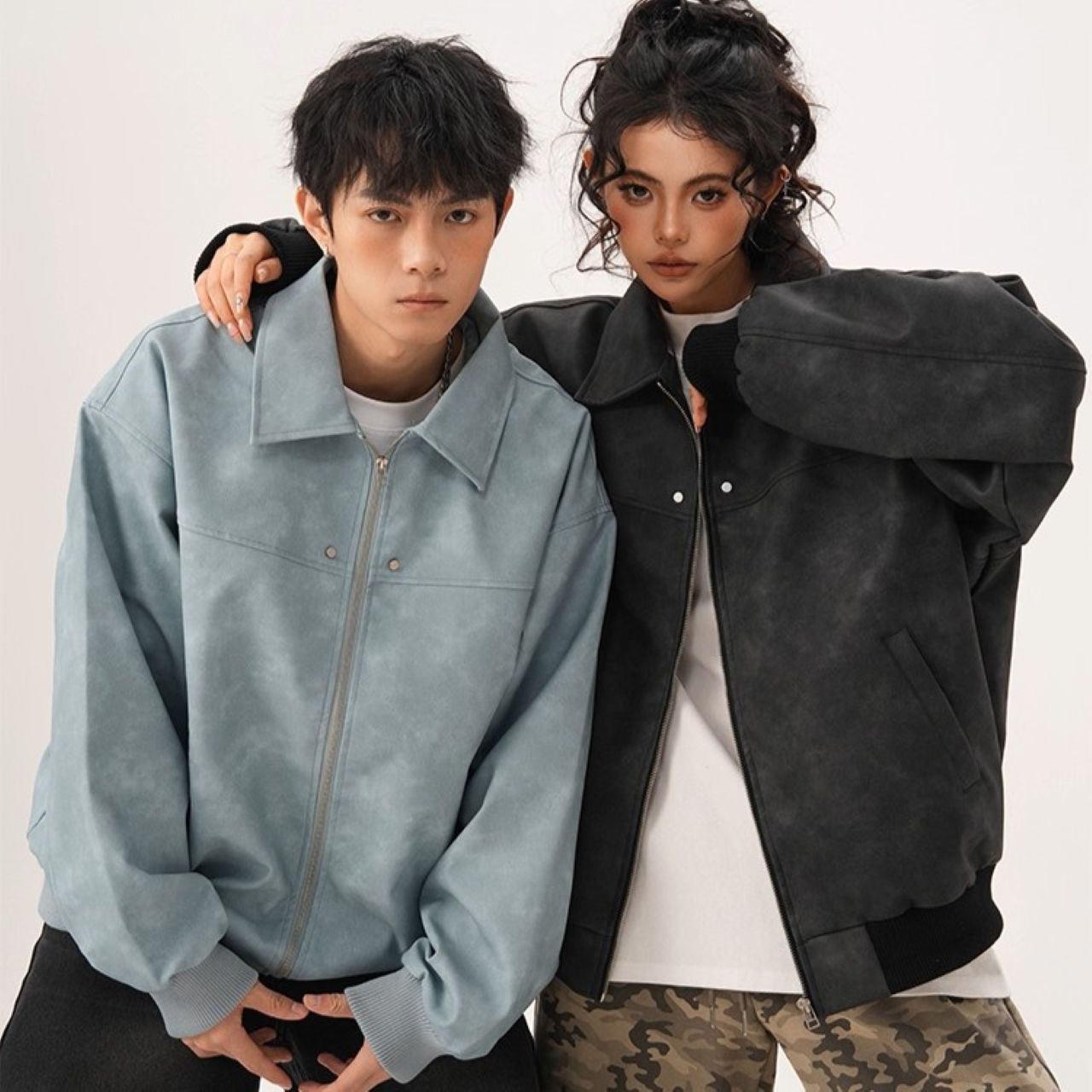 カップルペアルック クラシック 襟付きジャケット