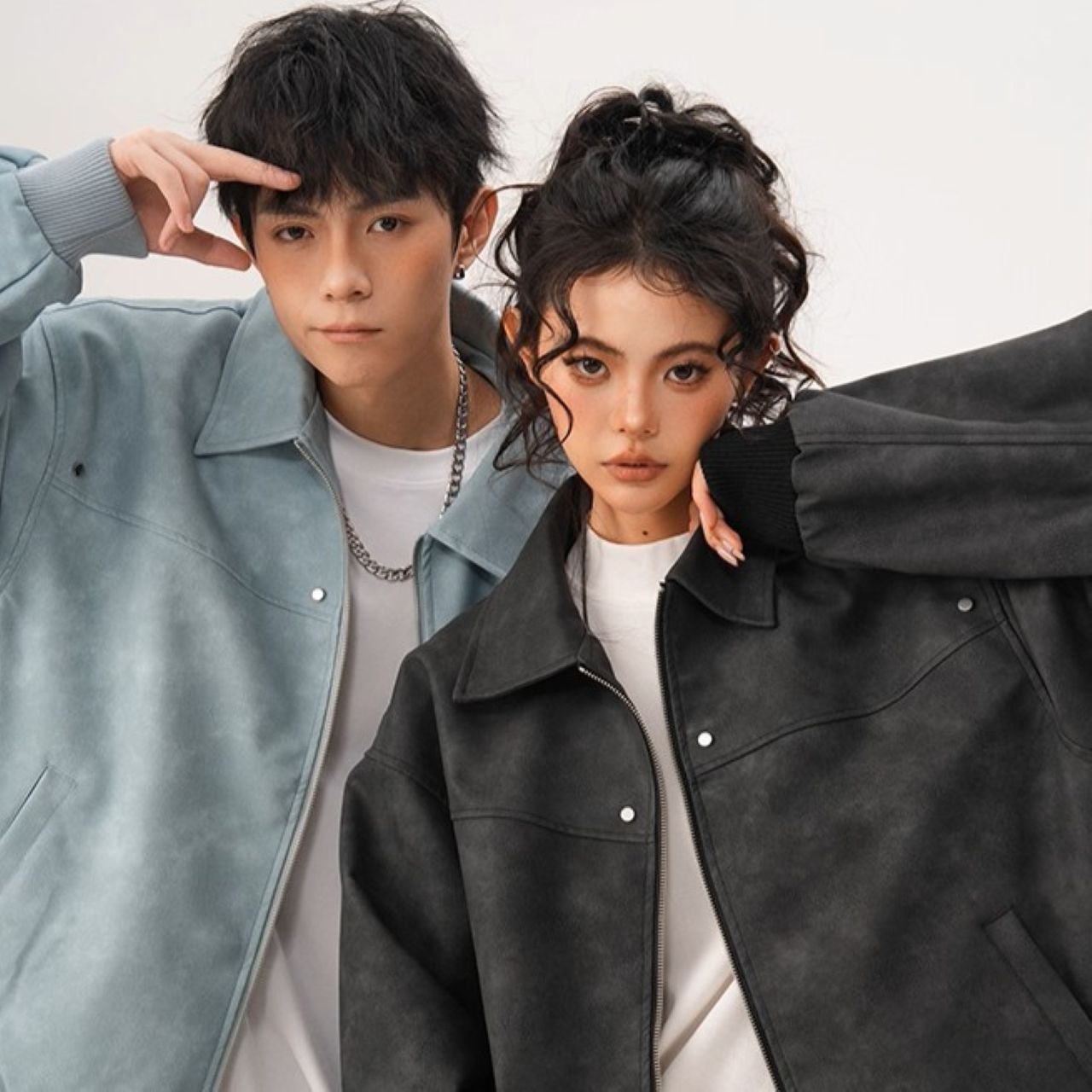 カップルペアルック クラシック 襟付きジャケット