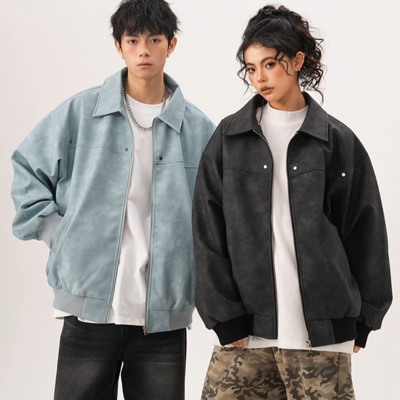 カップルペアルック クラシック 襟付きジャケット