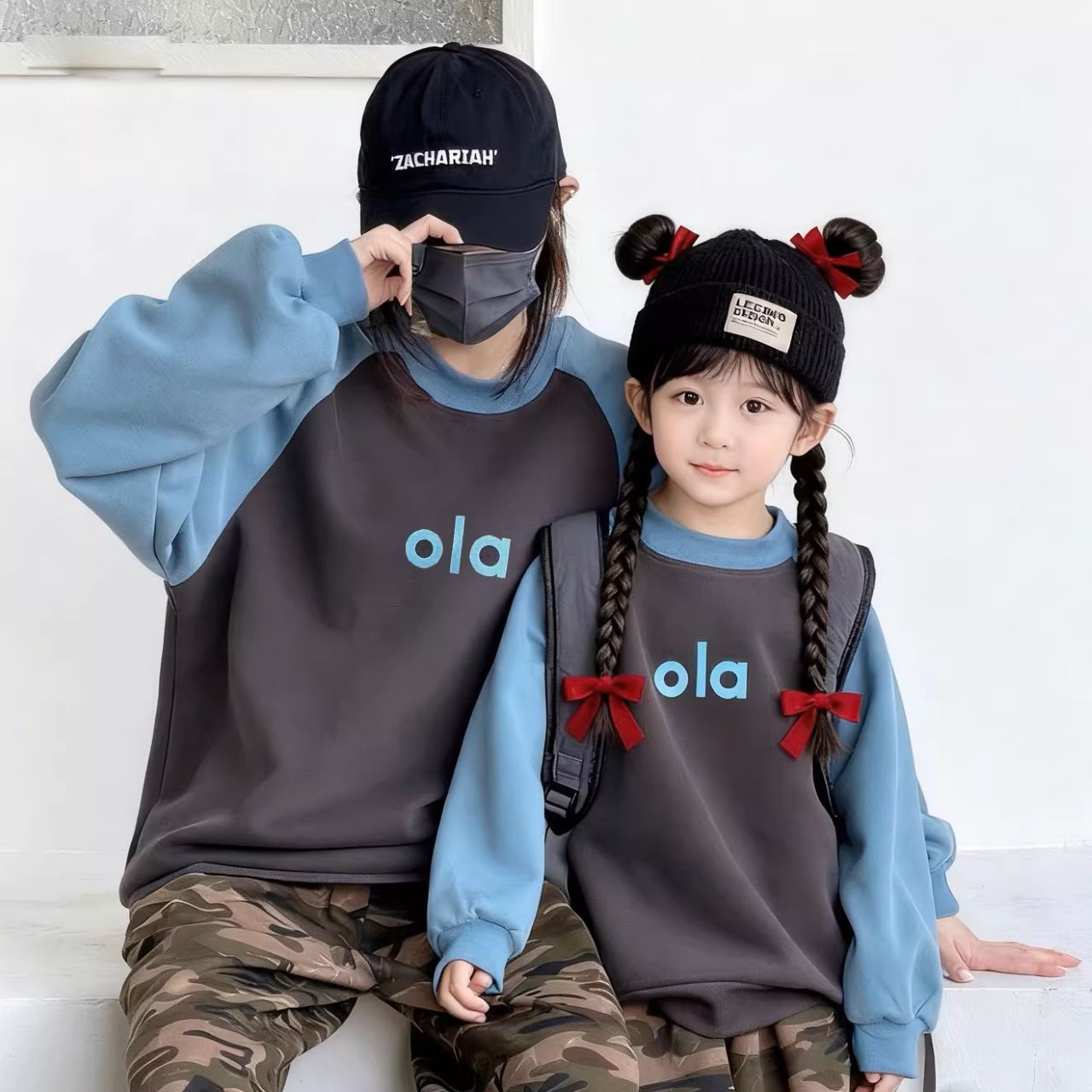 親子ペアルック olaロゴトレーナー