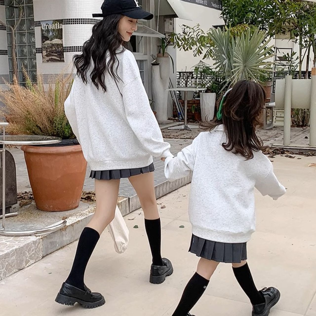 親子ペアルック Betterロゴ ハーフジップトレーナー