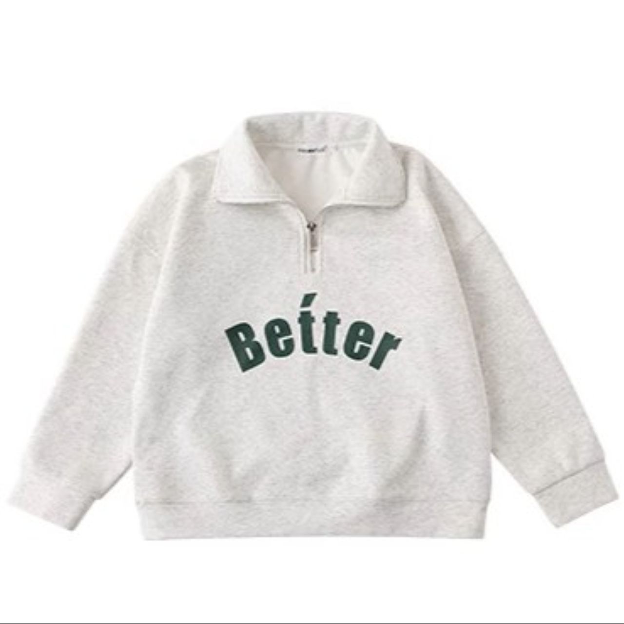親子ペアルック Betterロゴ ハーフジップトレーナー