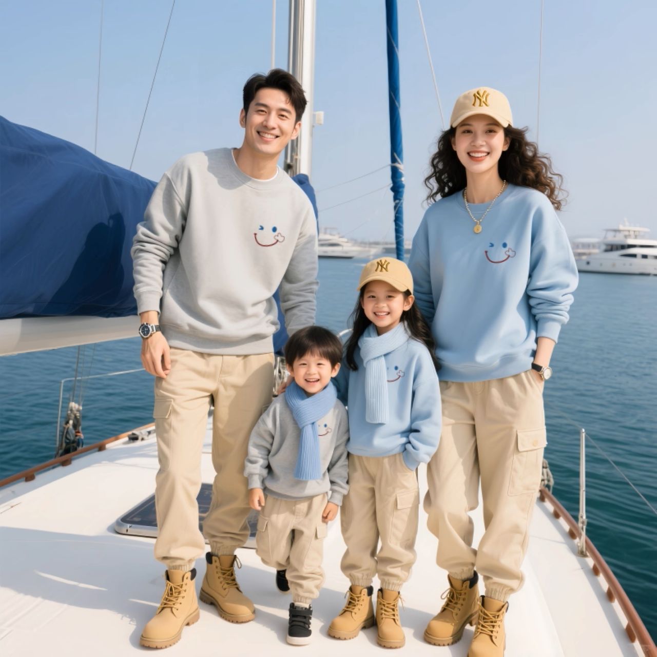 親子ペアルック スマイルピース トレーナー