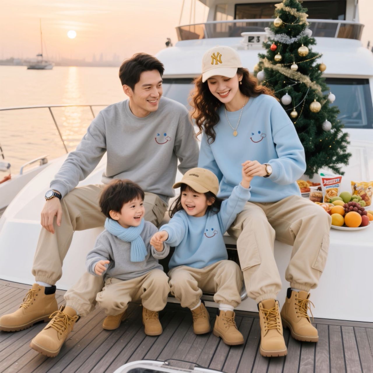 親子ペアルック スマイルピース トレーナー