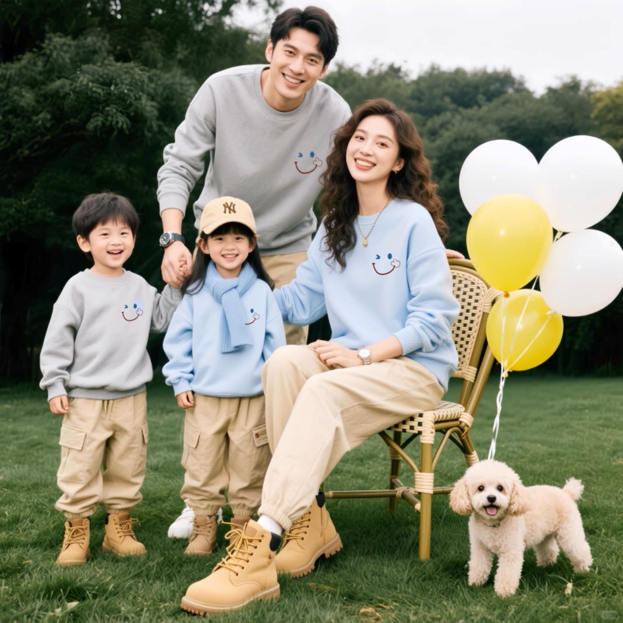 親子ペアルック スマイルピース トレーナー