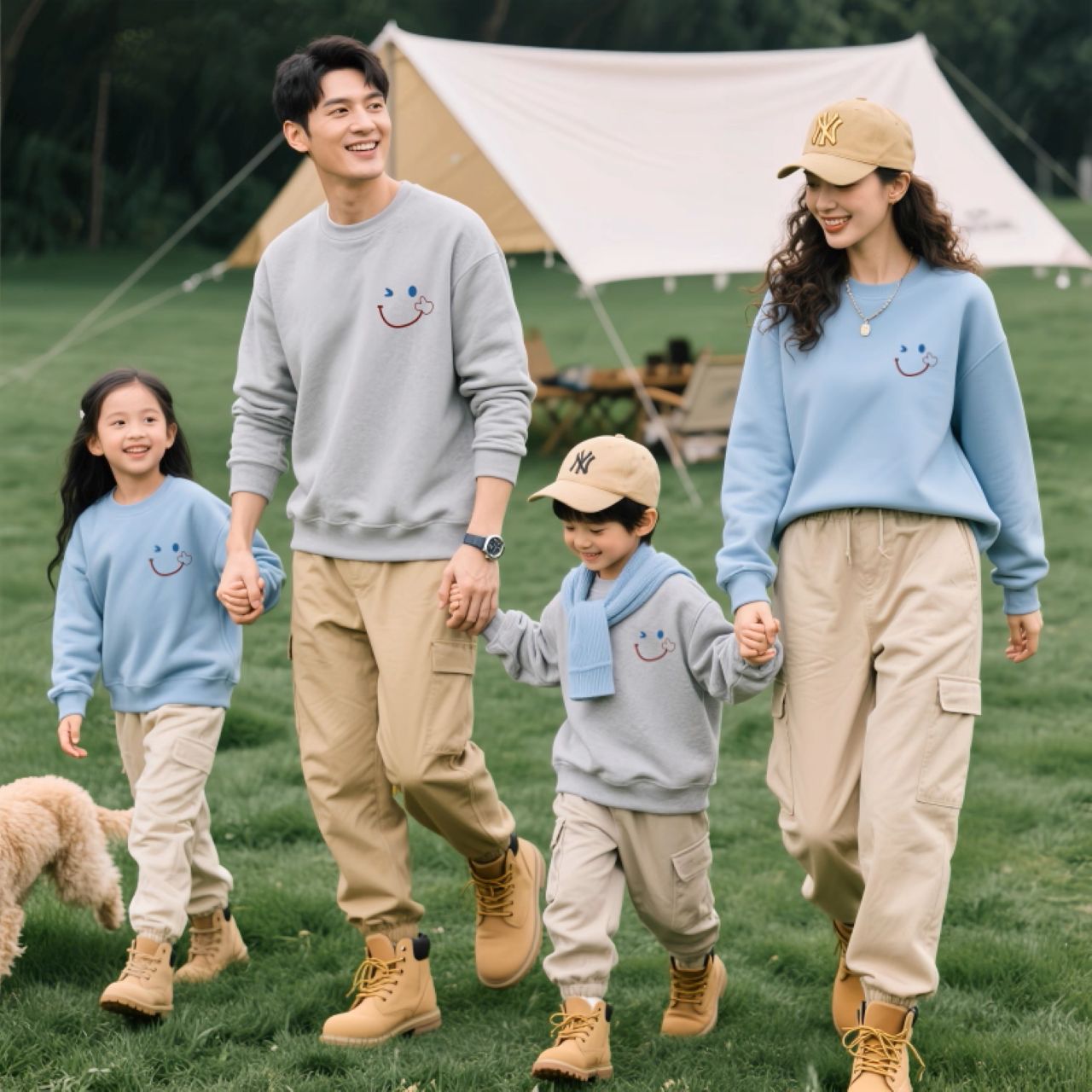 親子ペアルック スマイルピース トレーナー