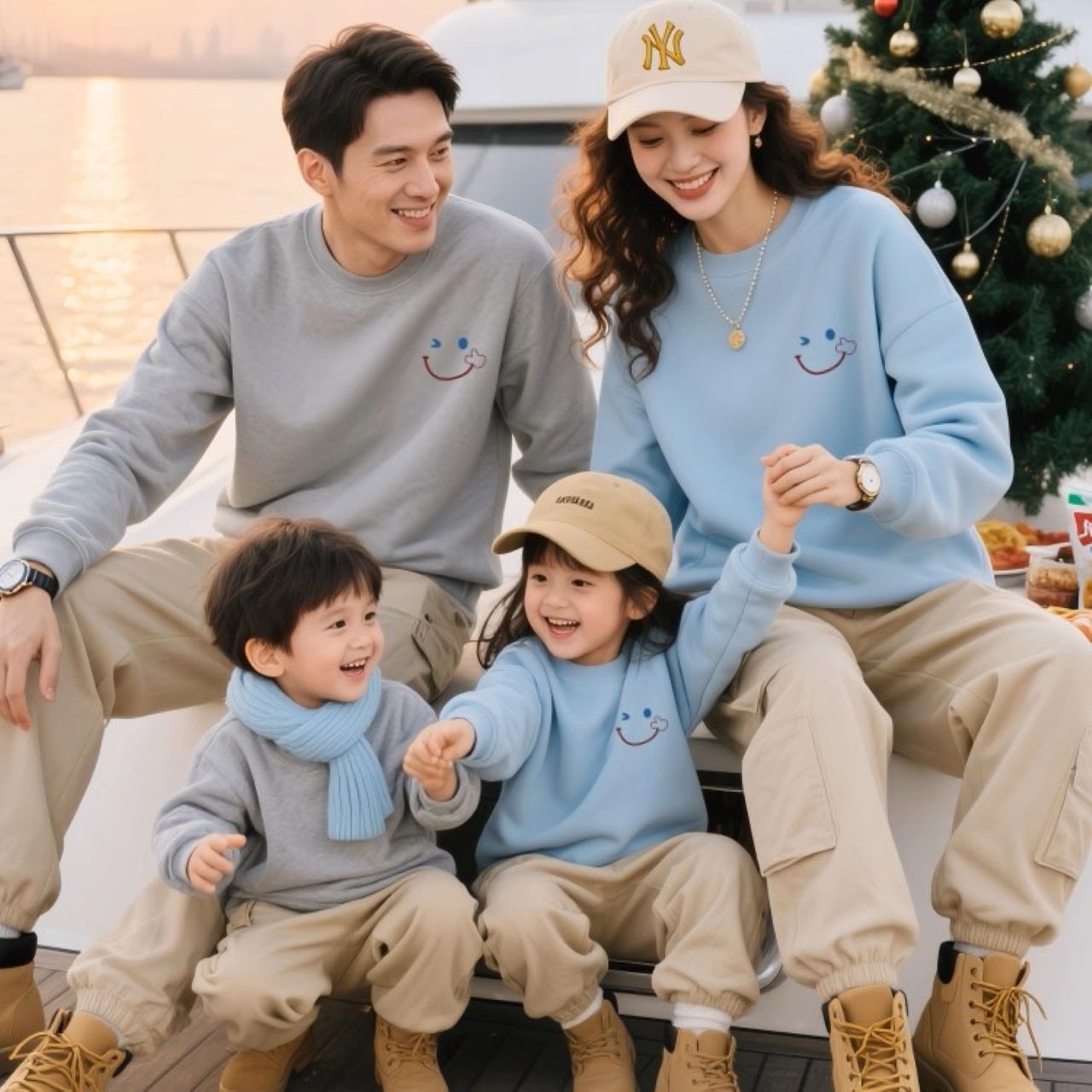 親子ペアルック スマイルピース トレーナー