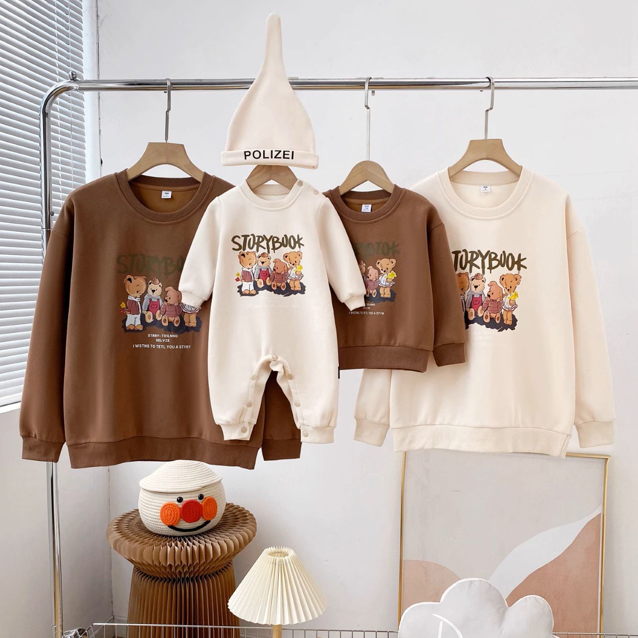 親子ペアルック ベアファミリー トレーナー