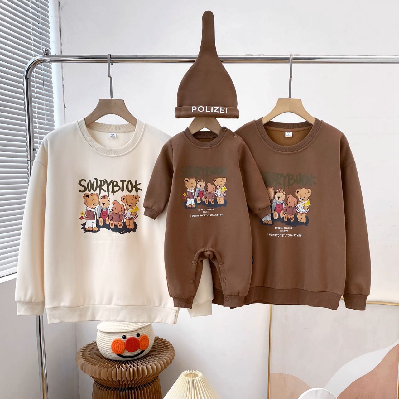 親子ペアルック ベアファミリー トレーナー