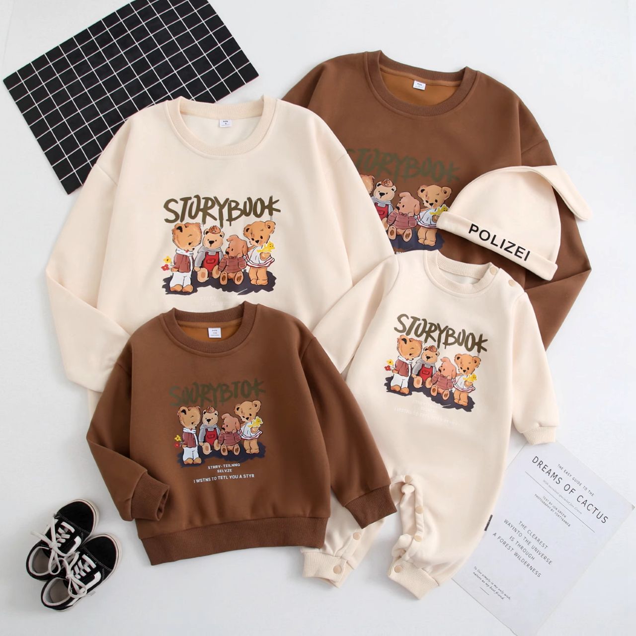 親子ペアルック ベアファミリー トレーナー