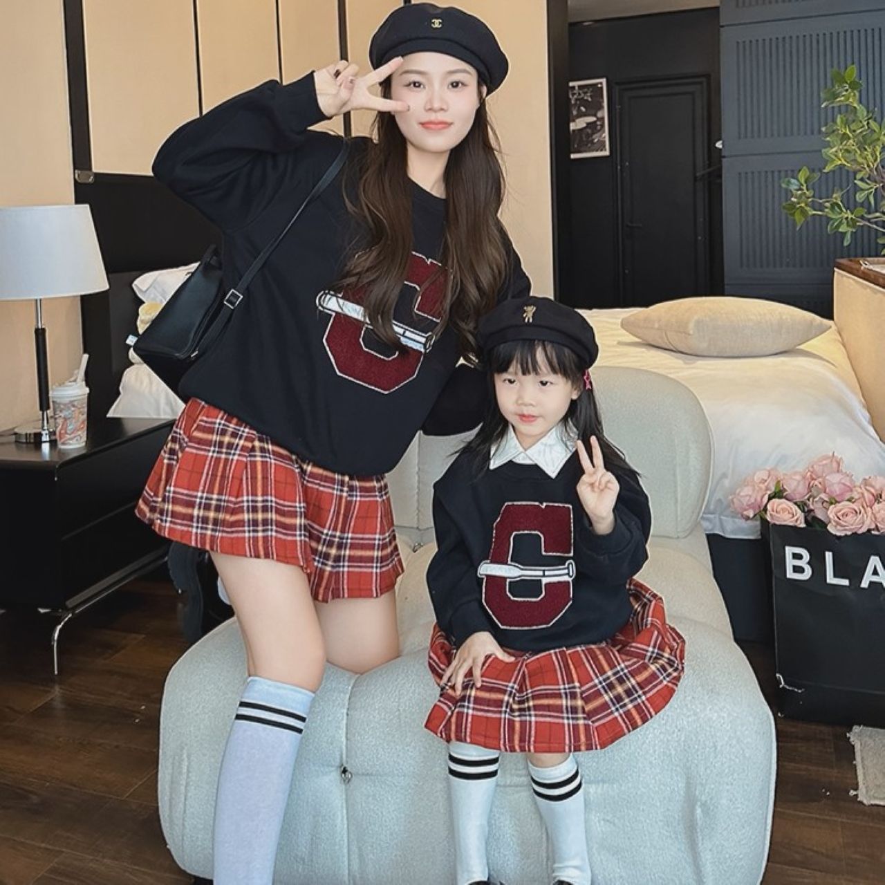 親子ペアルック ビッグCロゴ トレーナー