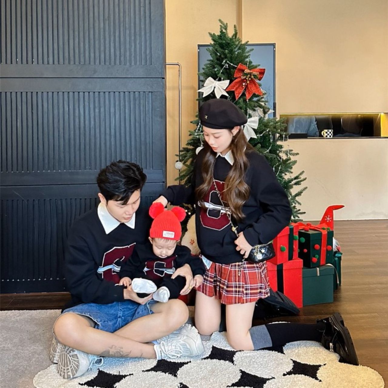 親子ペアルック ビッグCロゴ トレーナー