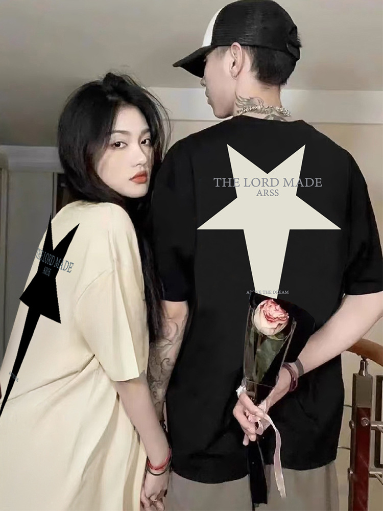 親子ペアルック ビッグスター バックプリントTシャツ・ロンパース
