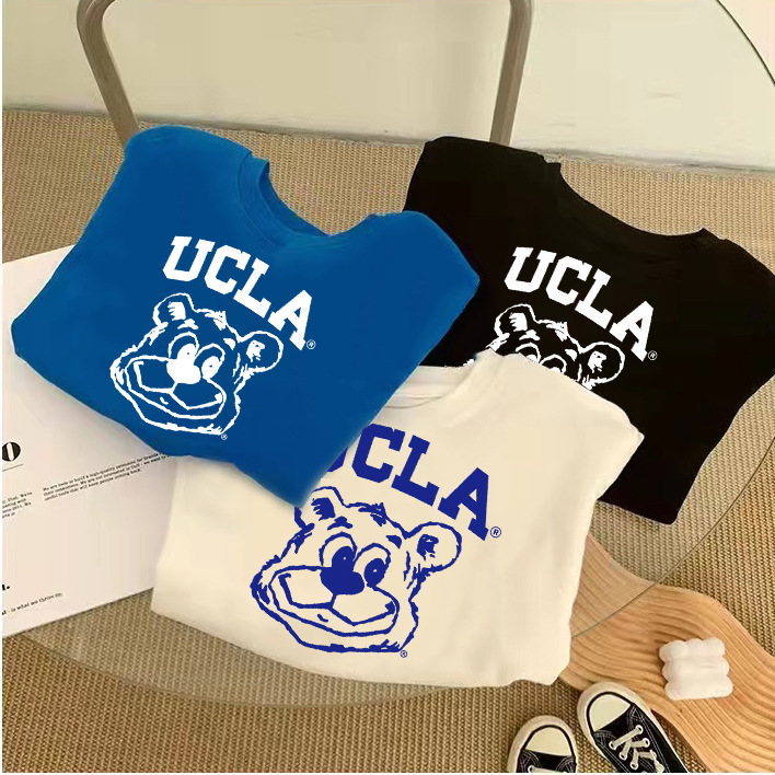 親子ペアルック アメカジ風 UCLAベア Tシャツ・ロンパース
