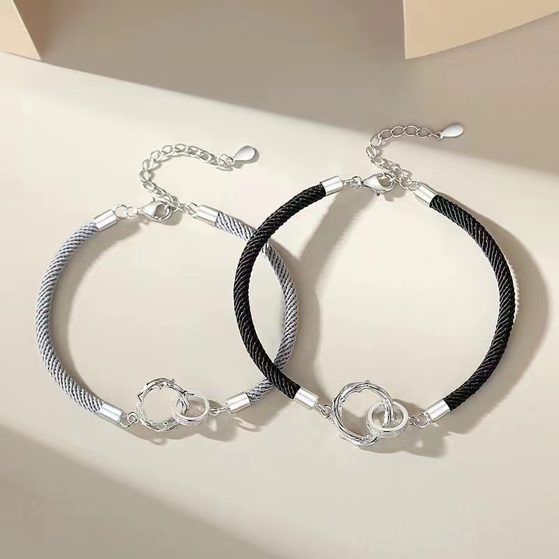ペアアクセサリー リングモチーフ ペアブレスレット