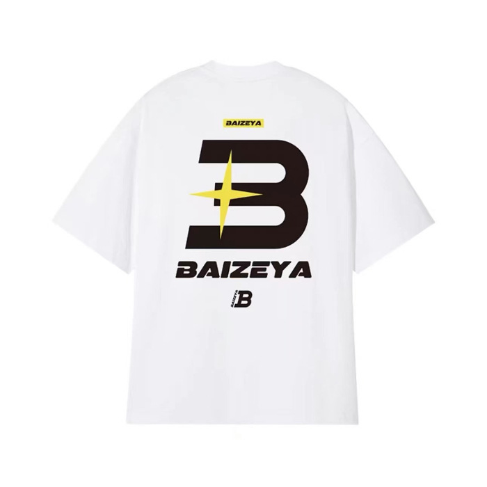 カップルペアルック リンクロゴ バックプリントTシャツ