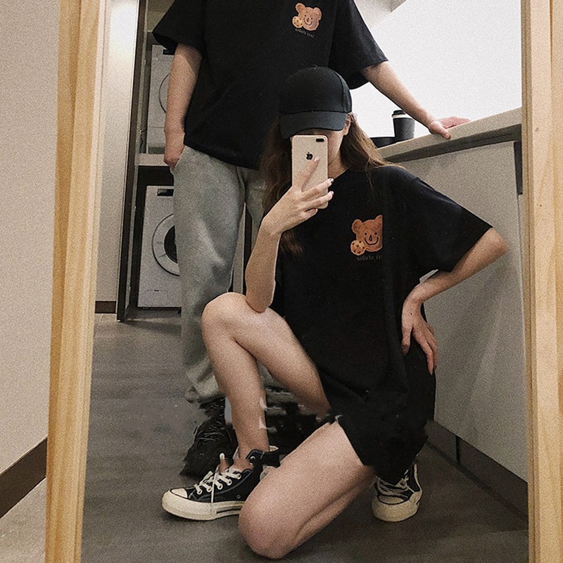 カップルペアルック クッキーベア オーバーサイズ Tシャツ